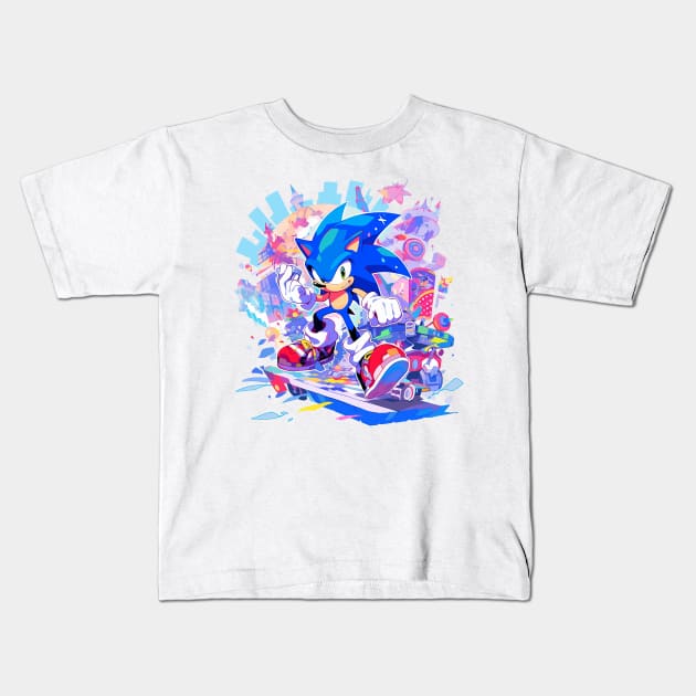 sonic Kids T-Shirt by piratesnow